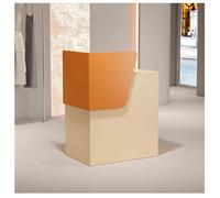 Bureau de réception moderne avec tiroir verrouillable et étagères ouvertes, petit comptoir de caisse pour le bureau d'entrée, beige-C, 79,8 x 40 x 95 cm