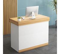 Bureau de réception moderne avec tiroir verrouillable et étagères ouvertes pour l'organisation du bureau