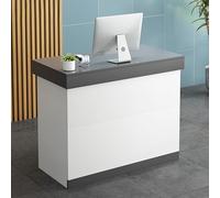 Bureau de réception moderne avec tiroir verrouillable et étagères ouvertes pour l'organisation du bureau