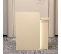 Bureau de réception moderne avec tiroir verrouillable et lumières LED, grande table de comptoir avant pour la vente au détail, stand d'hôtesse de secrétaire dans le hall, salon de beauté, magasin