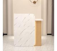 Bureau de réception moderne avec tiroir verrouillable et lumières LED, grande table de comptoir avant pour la vente au détail, stand d'hôtesse de secrétaire dans le hall, salon de beauté, magasin