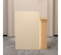 Bureau de réception moderne avec tiroir verrouillable et lumières LED, grande table de comptoir avant pour la vente au détail, stand d'hôtesse de secrétaire dans le hall, salon de beauté, magasin