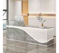 Bureau de réception moderne avec tiroir verrouillable pour caisse enregistreuse, bureau d'ordinateur idéal pour salon de beauté bureau
