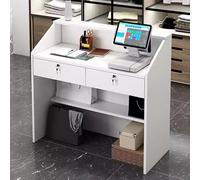 Bureau de réception moderne avec tiroir verrouillable pour salon de beauté et bureau avec station de paiement