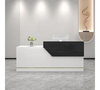 Bureau de réception moderne avec tiroir verrouillable, table de négociation avec plateau pour clavier, comptoir de vente au détail avec panneaux d'intimité pour salon, bureau, maison, hall.