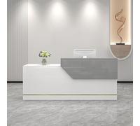 Bureau de réception moderne avec tiroir verrouillable, table de négociation avec plateau pour clavier, comptoir de vente au détail avec panneaux privés pour salon, bureau, maison et entrée
