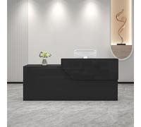 Bureau de réception moderne avec tiroir verrouillable, table de négociation avec plateau pour clavier, comptoir de vente au détail avec panneaux privés pour salon, couloir, bureau, usage domestique