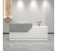 Bureau de réception moderne avec tiroir verrouillable, table de négociation avec plateau pour clavier, comptoir de vente au détail avec panneaux privés pour salon, hall, bureau, maison