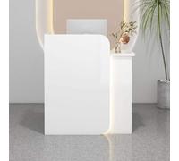 Bureau de réception moderne avec tiroirs - Comptoir de paiement élégant pour magasin, hôtel ou salon - Meuble de réception contemporain