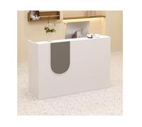 Bureau de réception moderne avec tiroirs de rangement verrouillables, comptoir de caisse multifonctionnel pour bureau, clinique, hall, salon - Bureau d'entrée élégant (L140 cm)