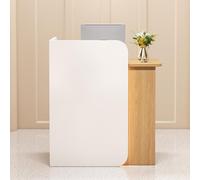 Bureau de réception moderne avec tiroirs d'éclairage d'ambiance LED pour maison, bureau, salon, spa, hall, caisse enregistreuse, comptoir élégant pour les entreprises (style 3)