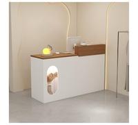 Bureau de réception moderne avec tiroirs et armoires, comptoir de banquet simple pour salles d'affaires et hôtels, format A6, droit, 80 cm, mobilier élégant et fonctionnel