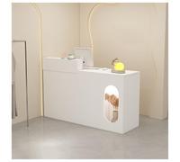 Bureau de réception moderne avec tiroirs et armoires, comptoir de bureau simple pour salles de réunion d'affaires et hôtels, grande taille, 80 cm, meuble de réception élégant
