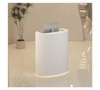 Bureau de réception moderne avec tiroirs et lumières LED, comptoir polyvalent pour salon, magasin et hôtel