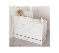 Bureau de réception moderne avec tiroirs pour bureau, salon de beauté ou magasin de vente au détail, unité de caisse blanche pour une meilleure expérience client