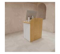 Bureau de réception moderne avec tiroirs, table de bureau compacte pour salle d'attente, design élégant de 50 cm pour une utilisation efficace de l'espace. Meuble de réception élégant.