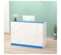 Bureau de réception moderne avec tiroirs, table de comptoir avant élégante pour bureau, hall d'entrée ou magasin - 80 cm, meuble de réception design élégant pour un usage professionnel