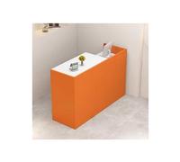 Bureau de réception moderne avec tiroirs verrouillables, 90 cm, élégant comptoir pour caisses enregistreuses, café, salle de restauration, design élégant en noir et blanc