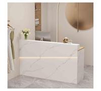Bureau de réception moderne avec tiroirs verrouillables - Comptoir élégant pour caisse, réception, salon de beauté et salle de réception - Petite taille (100,1 x 49,8 cm)