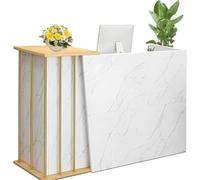 Bureau de réception moderne avec tiroirs verrouillables et armoire de rangement pour salon, hall d'hôtel, bureau, comptoir de caisse, bureau d'accueil pour petits espaces, bars, supérette, salons de