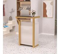 Bureau de réception moderne avec tiroirs verrouillables Meuble de bureau élégant pour salon, supermarché, entrée - Design polyvalent et fonctionnel sans option de tiroir disponible