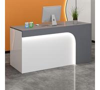 Bureau de réception moderne avec tiroirs verrouillables, plateau pour clavier et gestion des câbles pour bureau à domicile, salon et spa