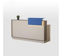 Bureau de réception moderne avec tiroirs verrouillables - Table de comptoir élégante pour couloir et salon de beauté, mobilier polyvalent pour bureau et spa