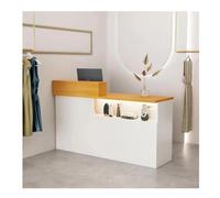 Bureau de réception moderne avec tiroirs verrouillables, table d'ordinateur d'angle élégante pour bureau, hall d'entrée et salon, design côté droit (100 cm)