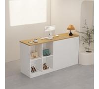 Bureau de réception moderne - Comptoir de caisse de 110 cm - Élégante petite table de réception pour bureau et salon - Bureau élégant pour les zones de réception