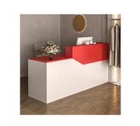 Bureau de réception moderne, comptoir de vente au détail, poste de travail du hall de salon, bureau élégant pour petits espaces, table d'ordinateur pour une utilisation au bureau