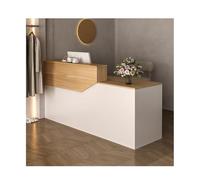 Bureau de réception moderne, comptoir de vente au détail, poste de travail du hall de salon, bureau élégant pour petits espaces, table d'ordinateur pour une utilisation au bureau