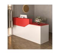 Bureau de réception moderne, comptoir de vente au détail, poste de travail du hall de salon, bureau élégant pour petits espaces, table d'ordinateur pour une utilisation au bureau