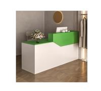 Bureau de réception moderne, comptoir de vente au détail, poste de travail du hall de salon, bureau élégant pour petits espaces, table d'ordinateur pour une utilisation au bureau