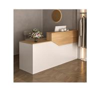 Bureau de réception moderne, comptoir de vente au détail, poste de travail du hall de salon, bureau élégant pour petits espaces, table d'ordinateur pour une utilisation au bureau