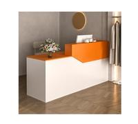 Bureau de réception moderne, comptoir de vente au détail, poste de travail du hall de salon, bureau élégant pour petits espaces, table d'ordinateur pour une utilisation au bureau
