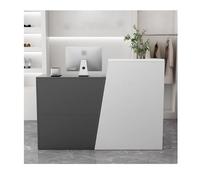 Bureau de réception moderne - Élégant comptoir de caisse enregistreuse de 80 cm pour magasins de vêtements et salons - Finition noyer côté gauche - Design élégant et fonctionnel pour un usage