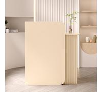 Bureau de réception moderne en bois avec table d'ordinateur - Comptoir jaune clair pour supermarchés, dépanneurs et hôtels - 120 x 95 x 45 cm - Design élégant et fonctionnel