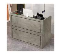 Bureau de réception moderne en forme de L avec tiroirs verrouillables et comptoir élégant pour caisse et hall d'entrée 100 cm - Parfait pour les bureaux et les salles d'attente