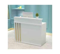 Bureau de réception moderne en forme de L - Meuble de bienvenue blanc - Meuble de bienvenue pour vêtements et magasins de proximité - Comptoir simple - Meuble de bureau élégant - 80 cm - Design