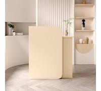 Bureau de réception moderne en forme de L, table de comptoir pour salon de beauté et espaces de vente au détail, design compact qui améliore les petites zones de réception