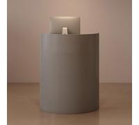 Bureau de réception moderne et minimaliste - Petit comptoir de bar pour restaurants et magasins de vêtements - Design semi-arc (gris, 80 cm) - Solution de paiement créative