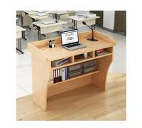Bureau de réception moderne pour caisse et hall d'entrée - Table élégante en chêne pour vente au détail, salon, clinique et bureau - 90 cm