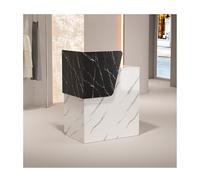 Bureau de réception moderne pour la vente au détail, petit comptoir de magasin de vêtements, simple et élégant, station de point de vente, bureau, caisse enregistreuse (L80 cm)