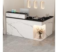 Bureau de réception moderne pour magasins et bureaux - Élégante caissière avec rangement - Comptoir de service client compact - Design Piccolo élégant pour les salons et les espaces de vente au détail