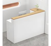 Bureau de réception moderne pour salons de beauté, comptoir de caisse élégant avec espace de rangement, meuble de réception élégant pour salons et magasins, parfait pour un usage professionnel