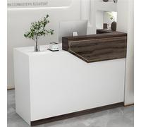 Bureau de réception multifonction en bois avec tiroirs pliables 120 cm - Idéal pour salon de spa et hall d'entrée Design élégant et peu encombrant