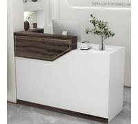Bureau de réception multifonction en bois avec tiroirs pliables 120 cm Idéal pour salon spa et hall d'entrée - Solution de mobilier élégante et peu encombrante