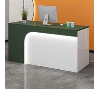 Bureau de réception multifonction moderne avec tiroirs verrouillables, plateau de clavier et gestion des câbles pour bureau à domicile, salons et spas - Comptoir élégant