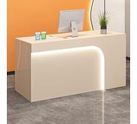 Bureau de réception multifonction moderne avec tiroirs verrouillables, plateau de clavier et gestion des câbles pour bureau à domicile, salons et spas - Comptoir élégant