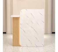 Bureau de réception négociation Cabinet d'ordinateur avec gestion des câbles Bureau de bienvenue pour les magasins Lobbies Lounges Bars et zones de réception Grain en bois blanc 60"